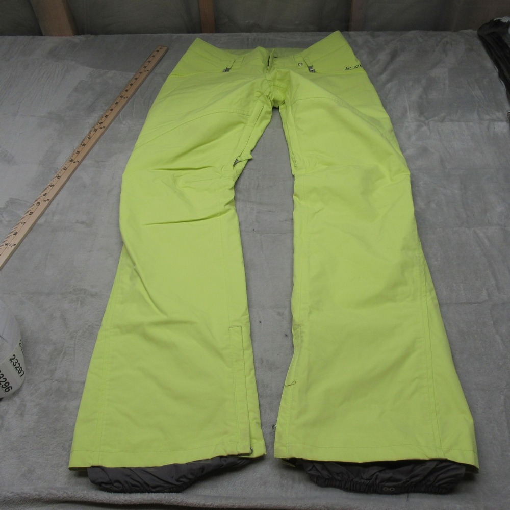 Burton Snow Pants Women Small Yellow Insulated Winter Dryride Waterproof 32x31